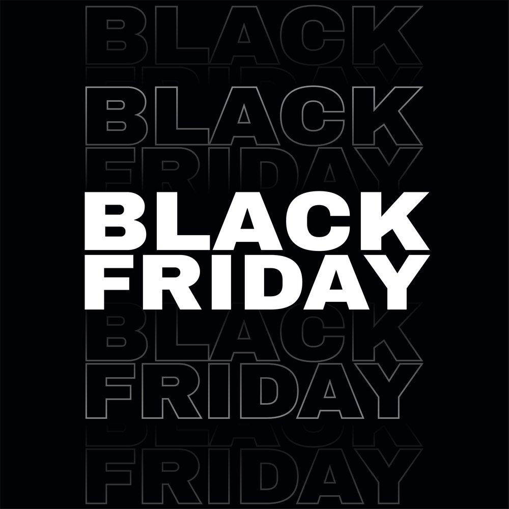modern black friday dark background for trendy fashion sale